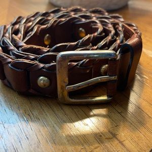 Brown leather belt